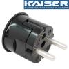 Kaiser-639: Kaiser Schuko (EU) 639 angled Mains Plug, Silver Plated