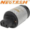 NC-P303RH: Neotech UP-OCC IEC plug, Rhodium plated, Cryo Treatment
