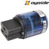 C-237: Oyaide Rhodium/Silver plated 20A IEC plug, C19