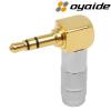 P-3.5 GL: Oyaide Gold plated Right-angled 3.5mm jack plug