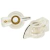 Chicken Head Knob, Screw Fix, Clear/Gold