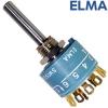 Elma 2 pole 6 way switch, 01-1264 (15mm shaft length)