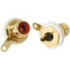 Gold plated front panel mount RCA sockets (pair)