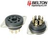 VTB8-ST-G: Belton Octal valve base, gold plated solder lugs