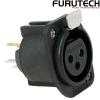 FT-786F(R): Furutech FT-786F Rhodium-plated Female XLR Socket