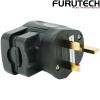 FI-UK1363-N1(G): Furutech FI-UK1363 Gold-plated Angled UK Mains Connector