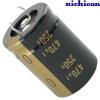 LKX2E471MESA35: 470uF 250Vdc Nichicon KX type Electrolytic Capacitor