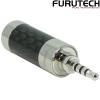 CF-7254-N1(R): Furutech FT-7254 Carbon Fibre 2.5mm (TRRS) Rhodium-plated Jack Connector