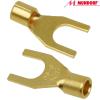 MCONCL.F60-6,5G: Mundorf Copper Fork M6 Cable Lug, gold plated (1 off)