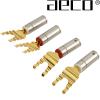 ASP-1931G: AECO Copper waved Spade, Gold-plated (2 pairs)