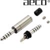 AT4-1812R: AECO 4.4mm 5 pole TRS Jack, Tellurium Copper, Rhodium-plated (1 off)