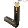 XLR800G: Yarbo male & female XLR plugs, Gold-plated (pair)