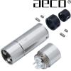 AX3-1613S: aeco male 3 pole XLR plug, Tellurium Copper Silver-plated (1 off)