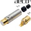 AX4-1623G: aeco locking female 4 pole XLR plug, Tellurium Copper Gold-plated (1 off)
