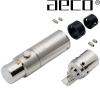 AX4-1623R: aeco locking female 4 pole XLR plug, Tellurium Copper Rhodium-plated (1 off)