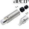 AX4-1623S: aeco locking female 4 pole XLR plug, Tellurium Copper Silver-plated (1 off)
