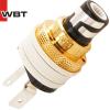 WBT-0210 AgMs: nextgen RCA socket (White - Metal Nut)