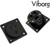 VM04G: Viborg US AC inlet socket Pure Copper, Gold-plated (1 off)