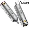 VR109R: Viborg RCA Connectors, Pure Copper, Rhodium-plated (2 pairs)