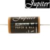 JHT051: 0.1uF 600Vdc Jupiter HT Round Wax and Paper Aluminum Capacitors