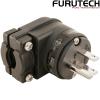 FI-12ML(R): Furuech FI-12ML Pure Copper Rhodium-plated Angled US Mains Connector