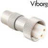 GX12G: Viborg 2 Pins GX12 Connector, Gold-plated