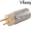 VE512G: Viborg Schuko AC Connector Pure Copper, Gold/Silver-plated