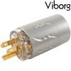 VM512G: Viborg US AC Connector Pure Copper, Silver/Gold-plated
