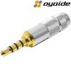 P-3.5/4G: Oyaide 3.5mm 4-pole Jack plug, Gold-plated