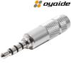P-3.5/4SR: Oyaide 3.5mm 4-pole Jack plug, Rhodium-plated