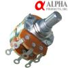 Alpha 1ML Stereo potentiometer, 24mm, Solid Shaft 