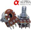 Alpha 10KA stereo potentiometer, 16mm Short Split Shaft 