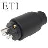 ETI Research Legato US AC Connector, Rhodium Plated