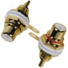 GPHONO: Gold plated Insulated RCA sockets (pair)