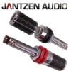 012-0199: Jantzen Binding Post M8 / 27mm, Nickel plated, Carbon jacket, red / black, a pair