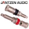 012-0220: Jantzen Binding Post M9 / 26mm, Satin nickel plated, red / black, a pair