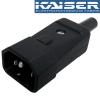 KAISER-749: Kaiser IEC Male plug, Silver Plated