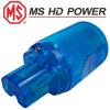 MS9315S: MS HD Power Blue IEC Plug, Cryo'ed, Silver Plated