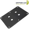 PE-091-612: Dayton Audio Double Binding post plate, black anodised finish, 4 holes (1 off)