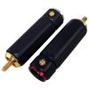 Black body Gold plated RCA Plugs (pair)