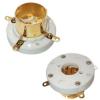 SK4X40-S-G: shielded UX4 ceramic valve base, gold plated