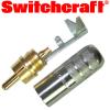 Switchcraft nickel shell, gold phono plug (straight)