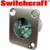 Switchcraft Silver plated male XLR socket - flush mounting
