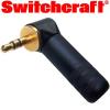 Switchcraft 3.5mm Right Angle Stereo Jack Plug, Gold Plated