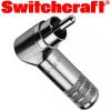 Switchcraft silver phono plug (right angled)