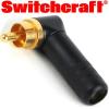 Switchcraft black phono plug (right angled)