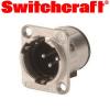 Switchcraft Silver plated male XLR chassis mount socket