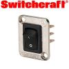 Switchcraft Mains DPDT Rocker Switch to fit XLR hole - Nickel