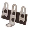 TAG103BS: Tag Strip, 3 tag - brass tags, silver plated