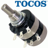 10K Tocos Cosmos RV24 Stereo Potentiometer, Log TYPE A - ONLY SUITABLE FOR MONO USE